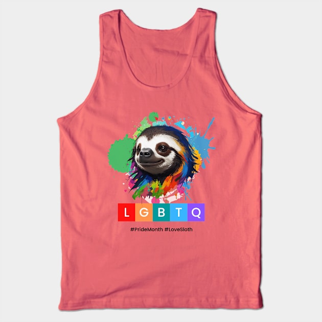 Sloth LGBTQ Tank Top by Palita Design